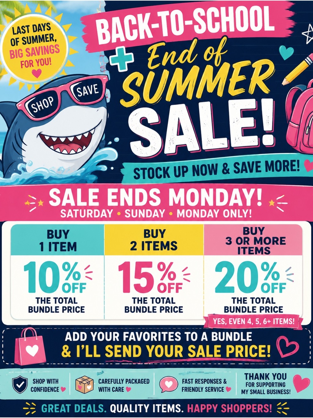 Back-to-School End of Summer Sale Kids Accessories - Pink/Blue